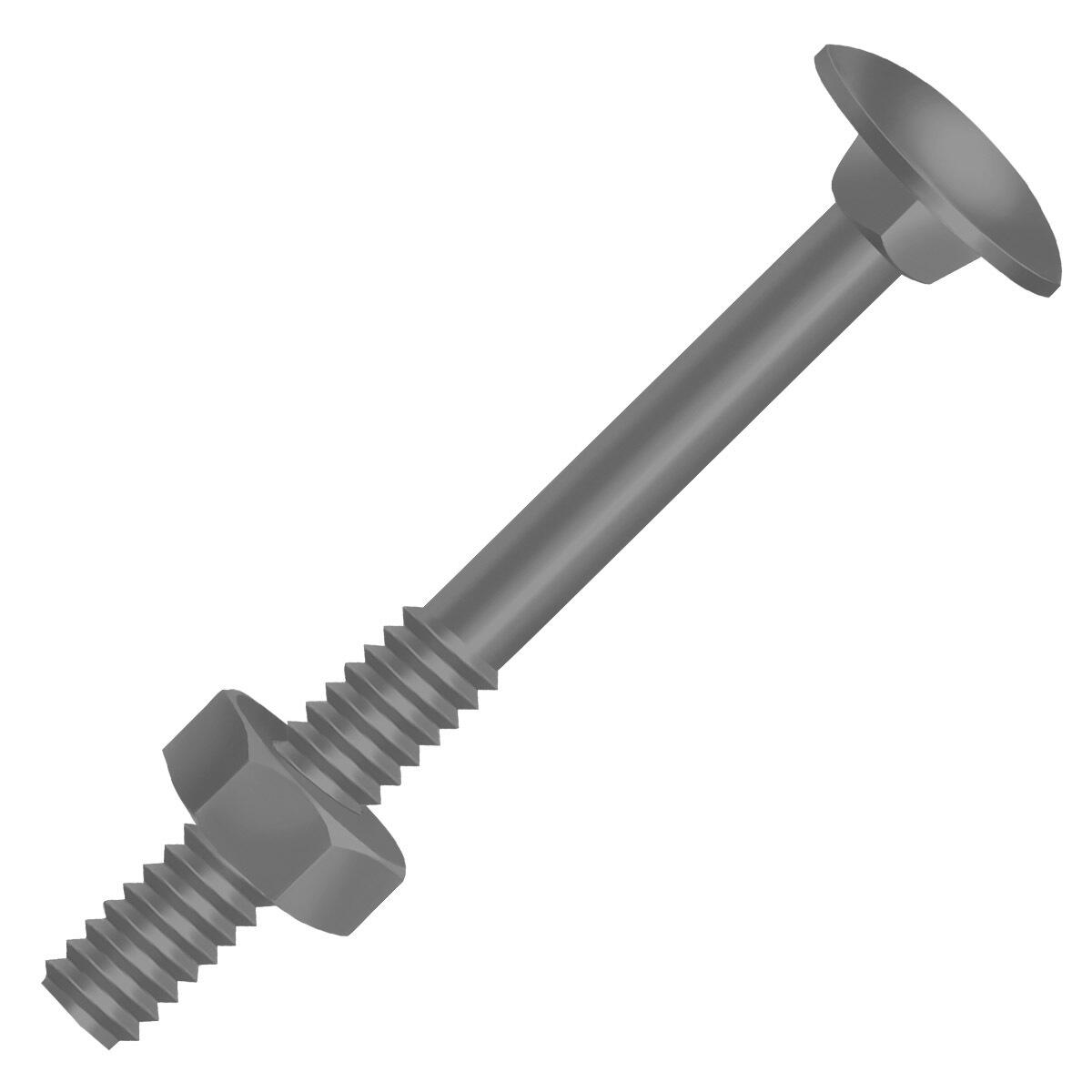 Parafuso FrancÃªs Porca Sextavada 1/2″x6″ Polido 50 PÃ§s Ciser