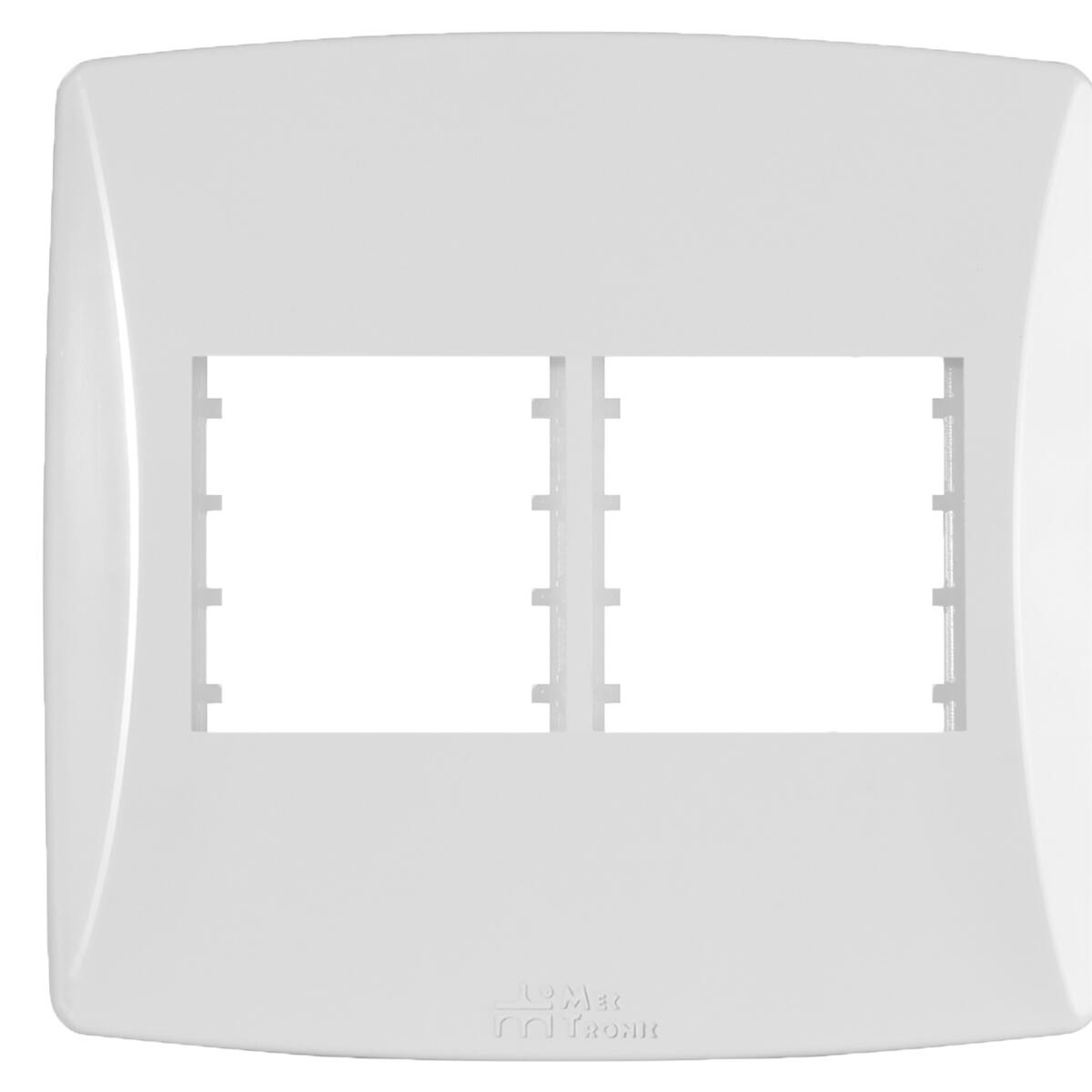 Placa 4X4 4 Postos Separado Horizontal Branco Petra