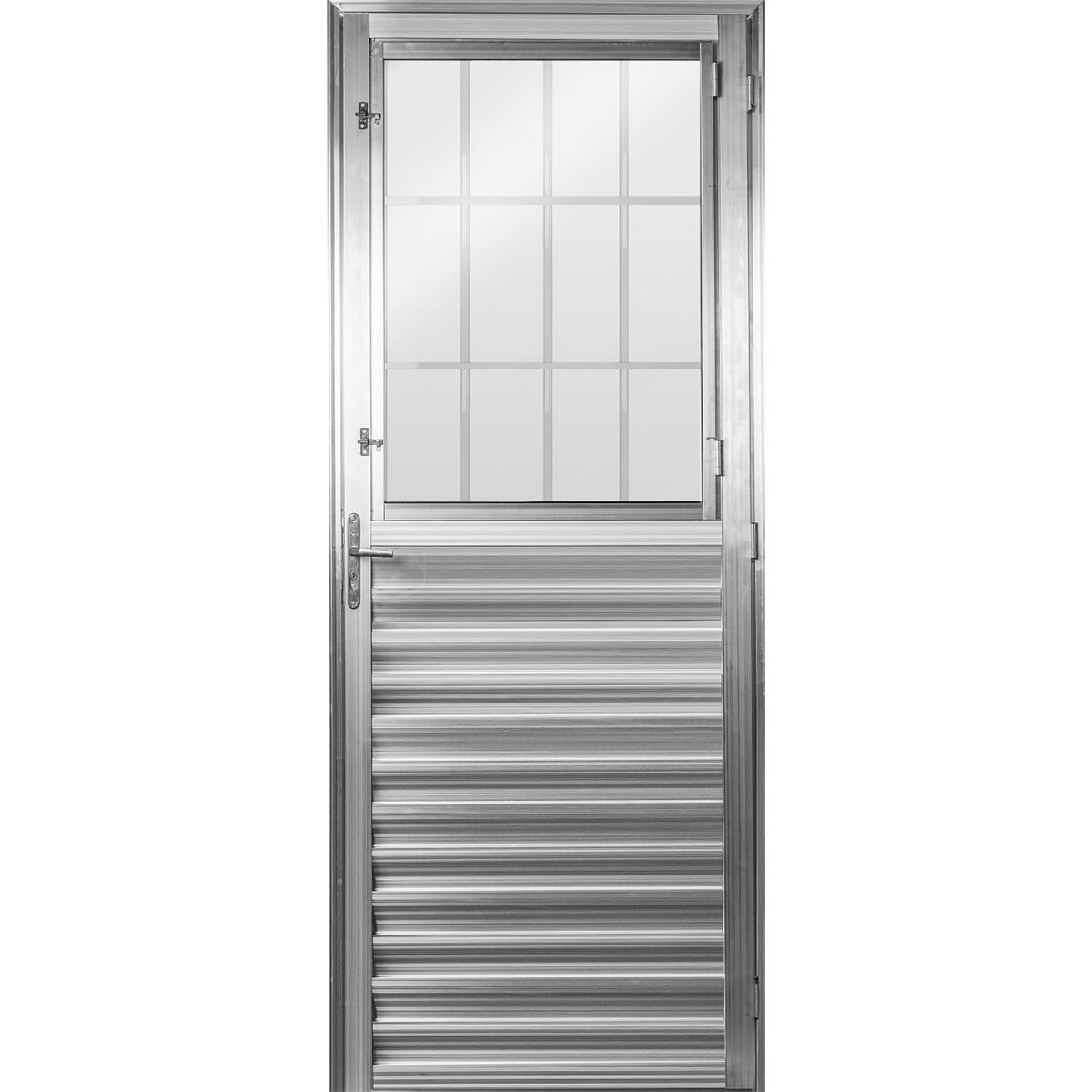 Porta Postigo Spp Em AlumÃ­nio Vl Direita 210X80Cm Aluvid