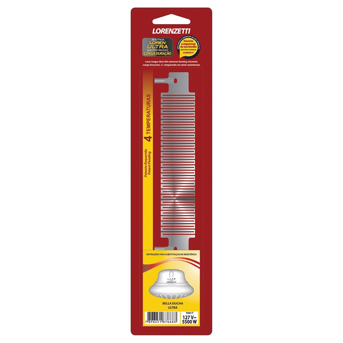 ResistÃªncia Bella Ducha Ultra 4T 5500W 127V Lorenzetti