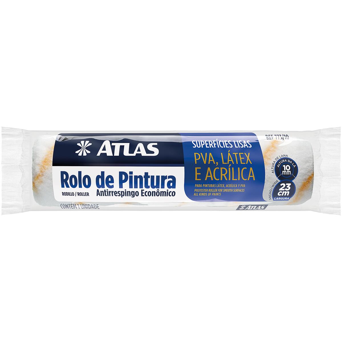 Rolo Para Pintura Anti Respingo EconÃ´mico 23Cm 773/10 Atlas
