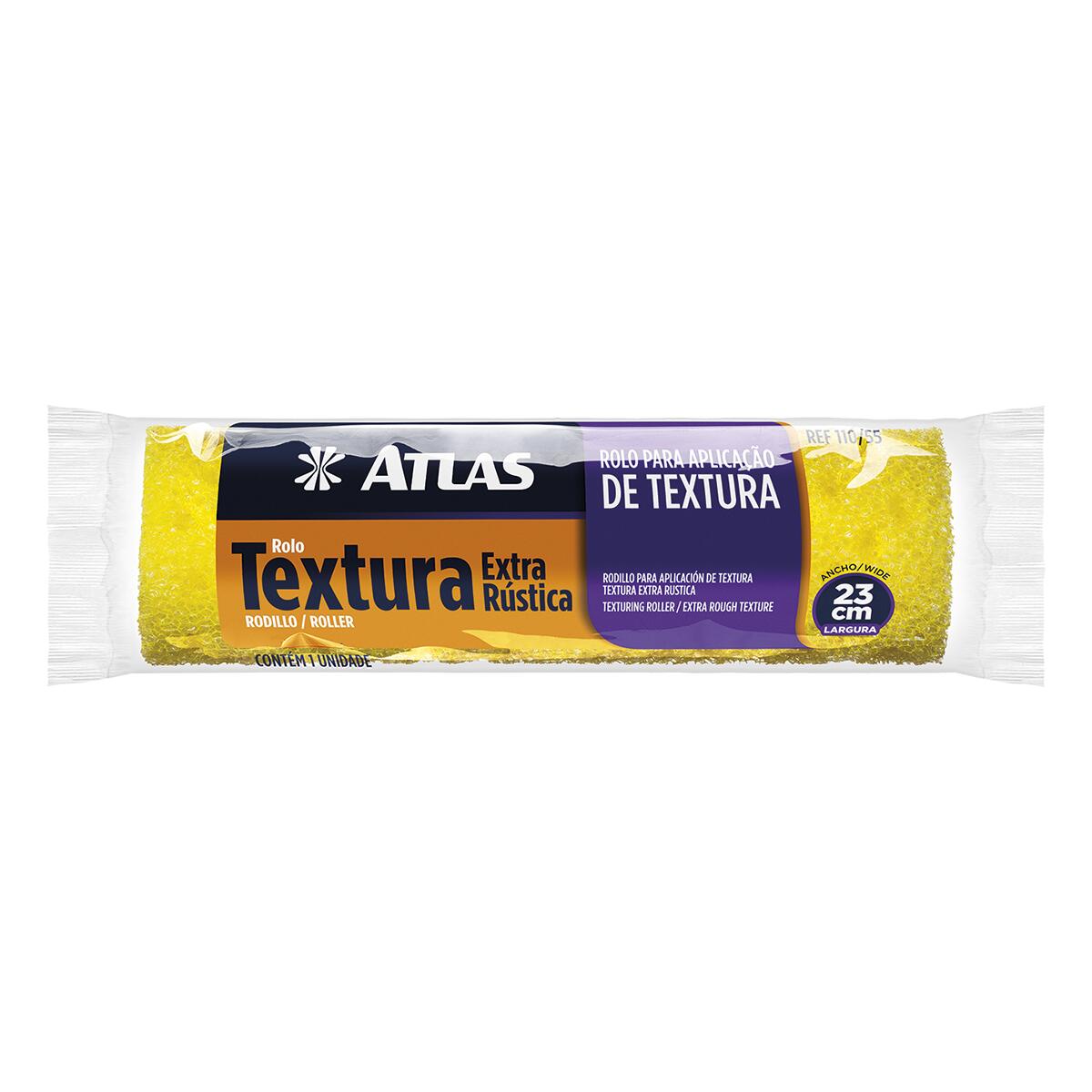 Rolo Textura RÃºstica Atlas 23Cm 110/55