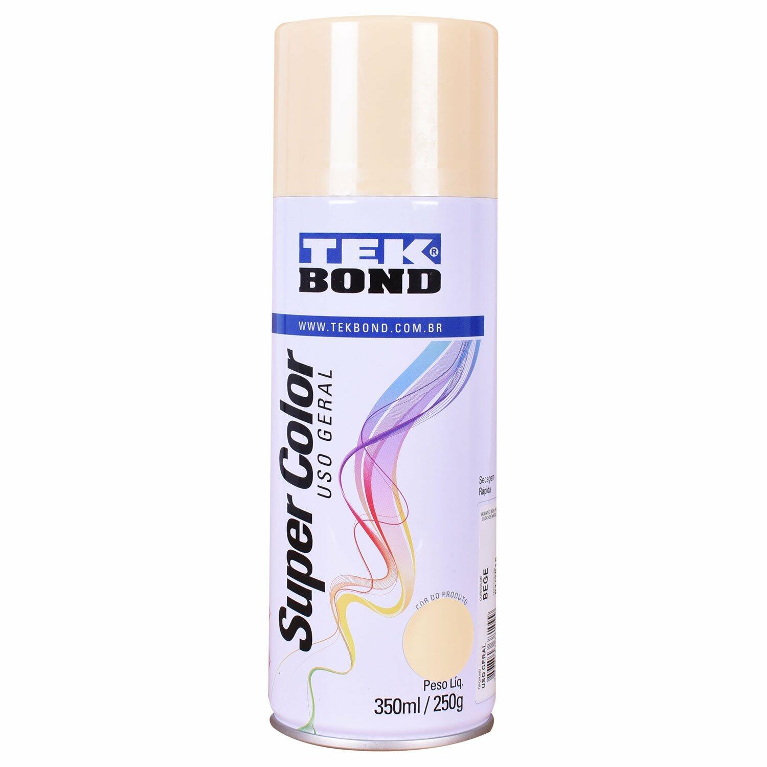 Tinta Spray Super Color Para Uso Geral Bege 350Ml Tekbond