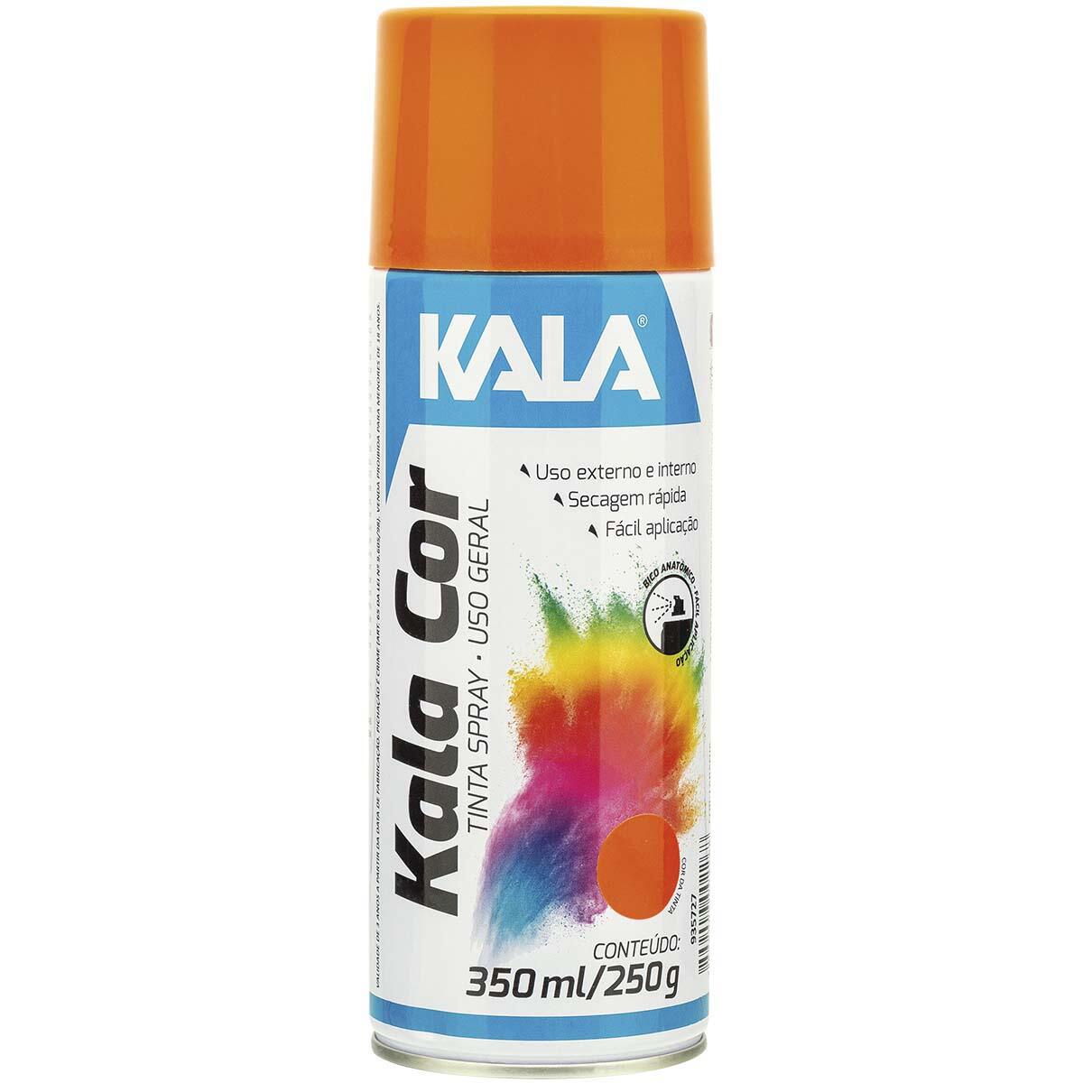 Tinta Spray Uso Geral Kala Laranja 350Ml