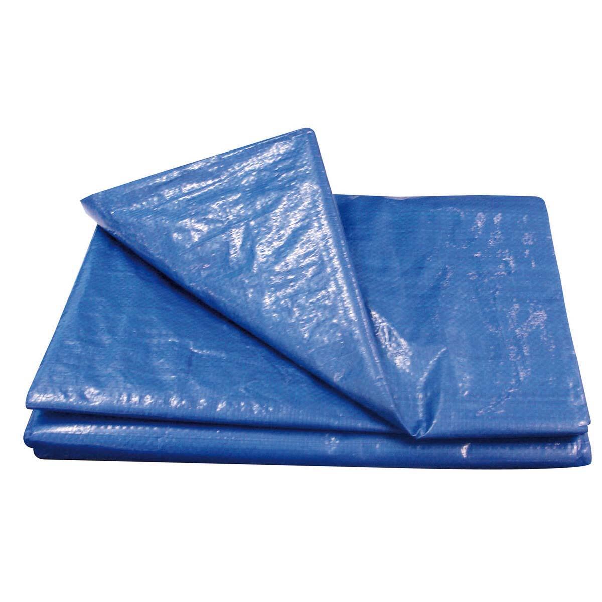 Lona Encerada De Polietileno 200 Micras 2M X 2M Azul Worker