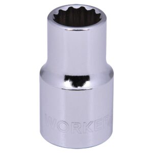 Soquete Estriado Encaixe 1/2″ 12Mm Worker (Entregue por Super Pro Atacado)
