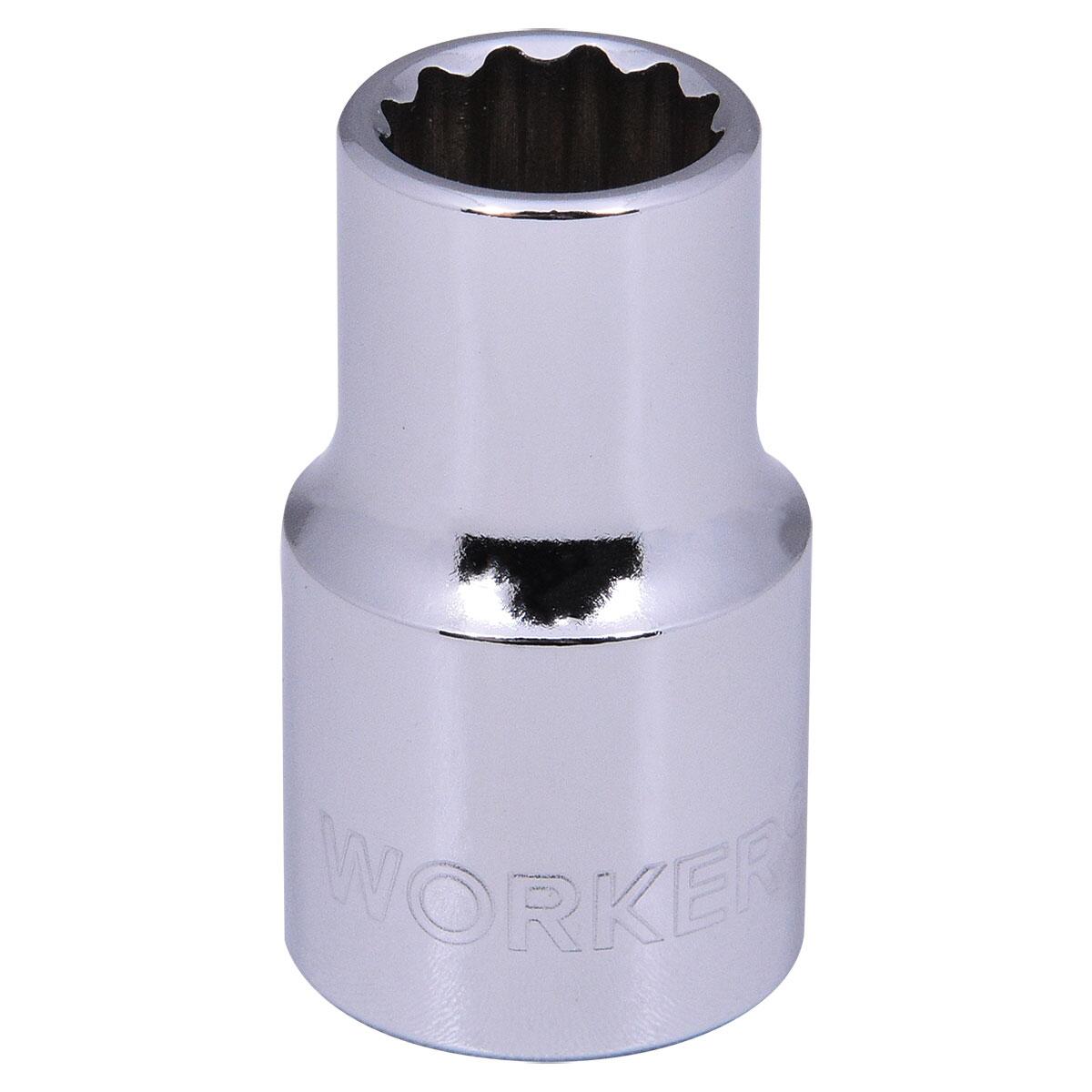 Soquete Estriado Encaixe 1/2" 13Mm Worker