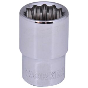 Soquete Estriado Encaixe 1/2″ 18Mm Worker (Entregue por Super Pro Atacado)