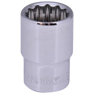 Soquete Estriado Encaixe 1/2″ 19Mm Worker (Entregue por Super Pro Atacado)