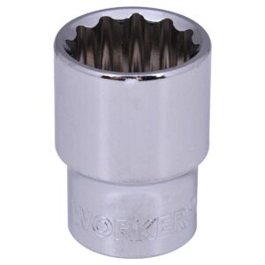 Soquete Estriado Encaixe 1/2″ 20Mm Worker (Entregue por Super Pro Atacado)