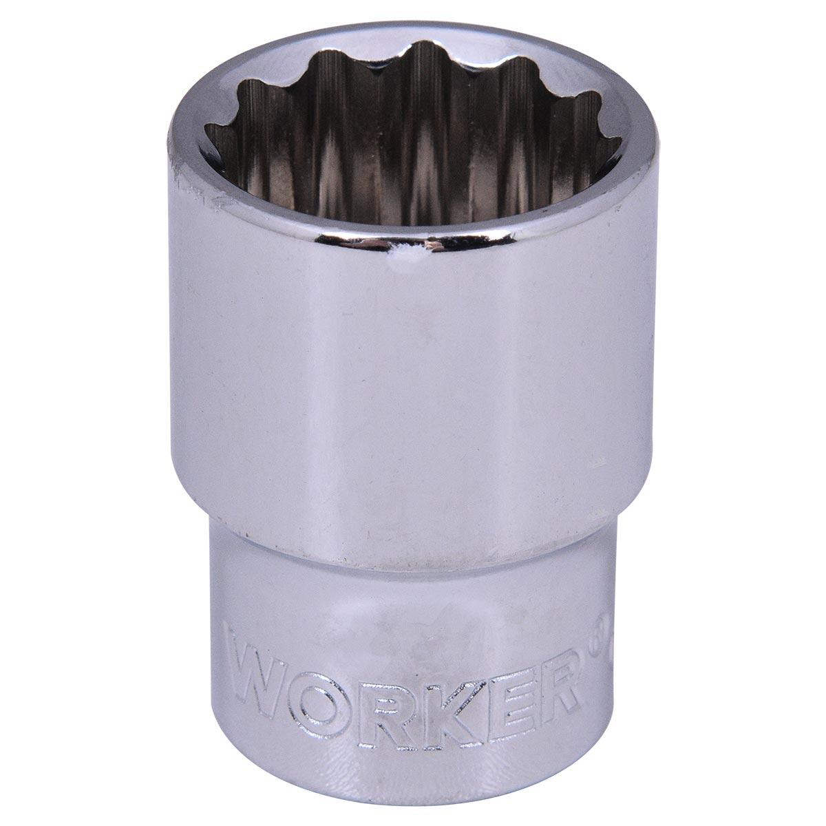 Soquete Estriado Encaixe 1/2" 20Mm Worker