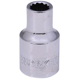 Soquete Estriado Encaixe 1/2″ 8Mm Worker (Entregue por Super Pro Atacado)